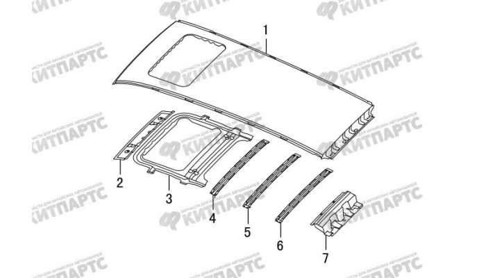 Панель крыши (под люк) Great Wall Hover H3 New