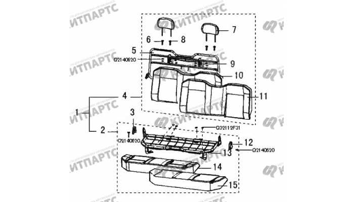 Заднее сиденье Great Wall Wingle 3